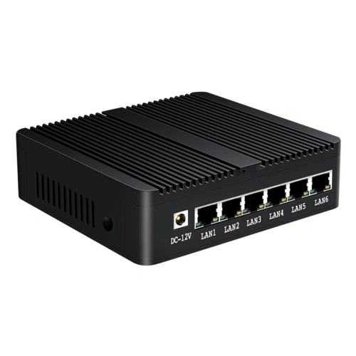 Bộ định tuyến tường lửa không quạt J1900 6*Gigabit Ethernet Mini PC