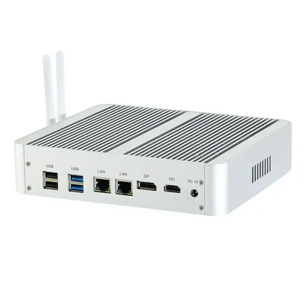 Máy tính mini không quạt với Intel I5 7260U 7267U, 2 x Lan, DP, HDMI, 4G Dòng FMC-BM17 - Ảnh 3