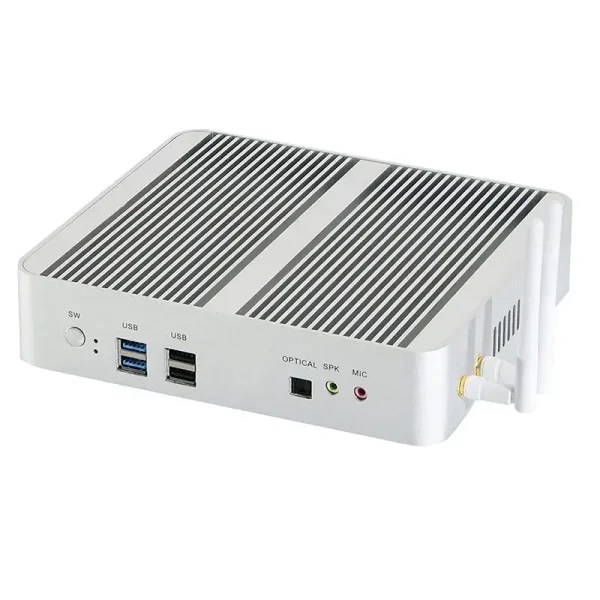 Máy tính mini không quạt với Intel I5 7260U 7267U, 2 x Lan, DP, HDMI, 4G Dòng FMC-BM17 - Ảnh 4