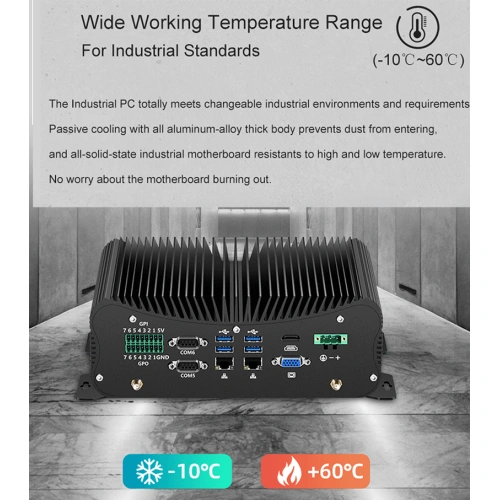 Máy tính công nghiệp không quạt có RS232 RS485 GPIO 3G/4G - Ảnh 4