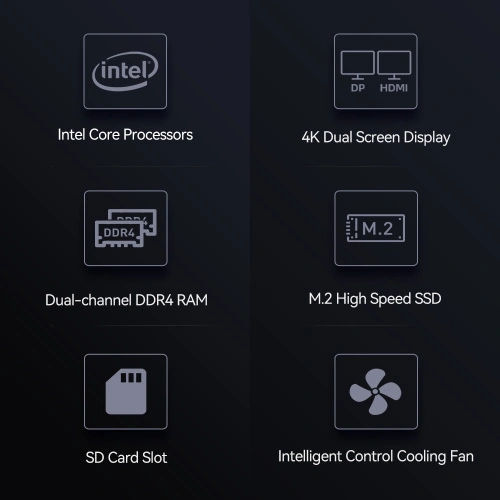 Máy tính mini Intel Core Dual LAN Dual DDR4 - Ảnh 5
