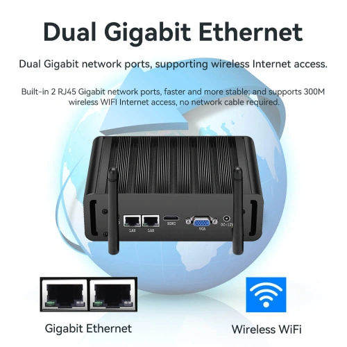 Máy tính công nghiệp không quạt Dual LAN Dual COM - Ảnh 2