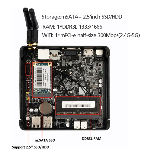 Computadoras PC N2830 4G RAM - Ảnh 2
