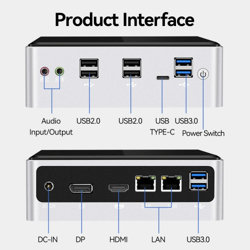 Máy tính mini Intel Core Dual LAN Dual DDR4 - Ảnh 3