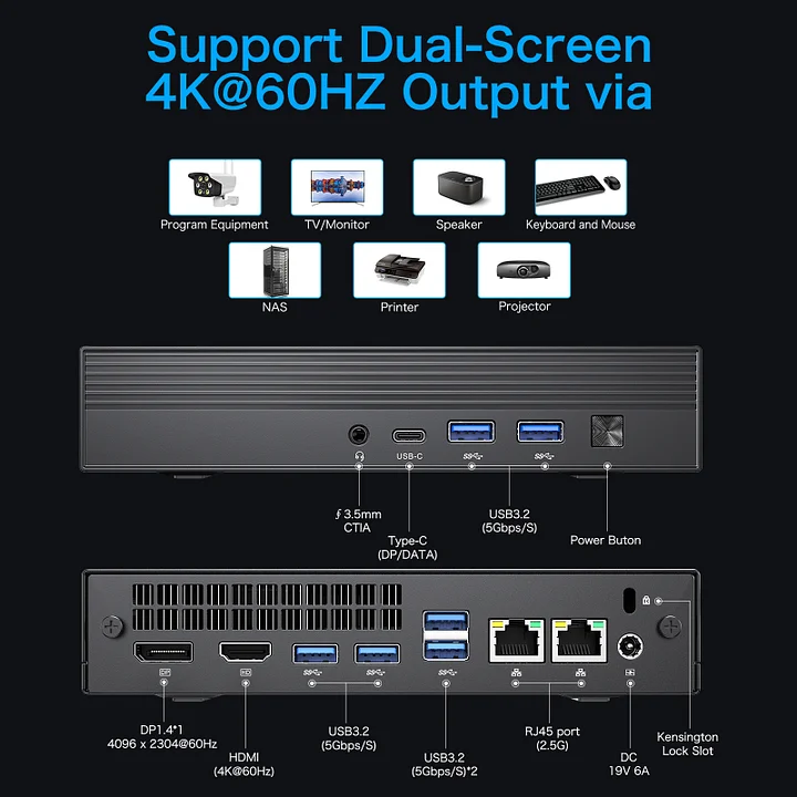 Bộ xử lý Intel® Core™ i7 thế hệ thứ 10 (i7-10875H) Mini PC–NucBox 12 - Ảnh 7