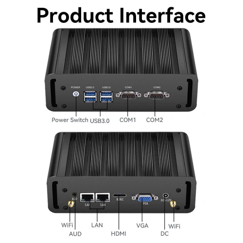 Máy tính công nghiệp không quạt Dual LAN Dual COM - Ảnh 4