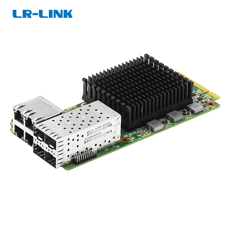 Bộ điều hợp mạng Ethernet Mezzanine PCIe x8 Quad-fiber & Quad-copper 1G (Intel I350) LREM3500TF-4T4S