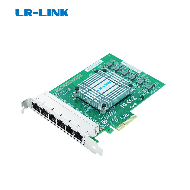 Bộ chuyển đổi mạng Ethernet đồng Gigabit sáu cổng PCIe x4 (Net-swift 1860) LRES2047PT