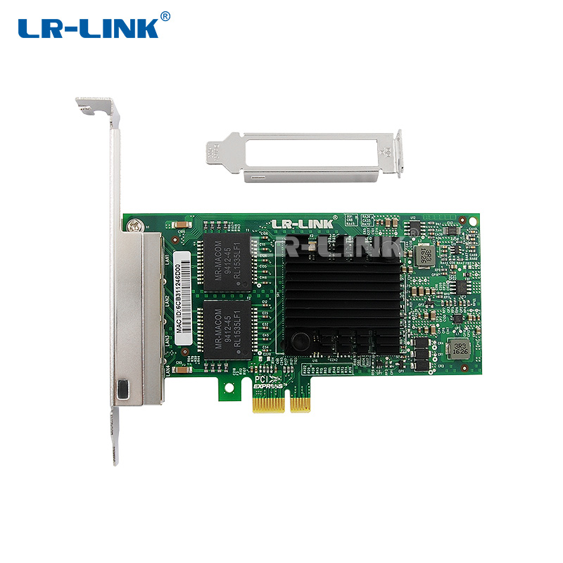 Bộ điều hợp mạng Gigabit đồng PCIe x1 Quad-port với Intel I350 (4 x RJ45) LREC9224PT