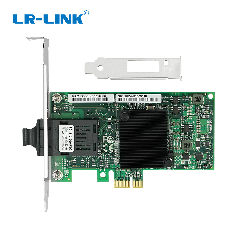 Bộ chuyển đổi Ethernet sợi quang SM cổng đơn PCIe x1 1000Base (Dựa trên Intel 82576) LREC9260PF-LX