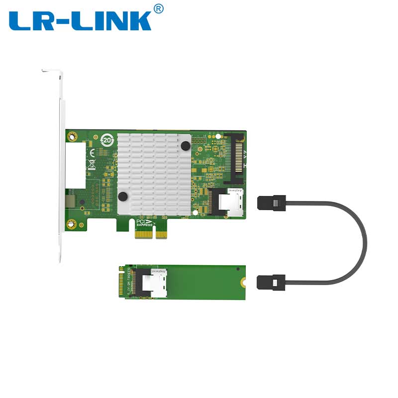 Bộ điều hợp mạng Ethernet 10G Dual-Port sang SFF-8087/M.2 (Dựa trên Intel X550) LRES2050PT-2RJ45