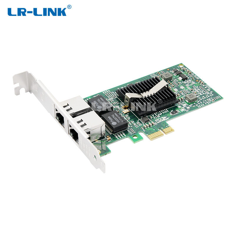 Bộ điều hợp mạng Ethernet Gigabit đồng PCIe x1 cổng kép (Dựa trên chip Intel) LREC9212PT
