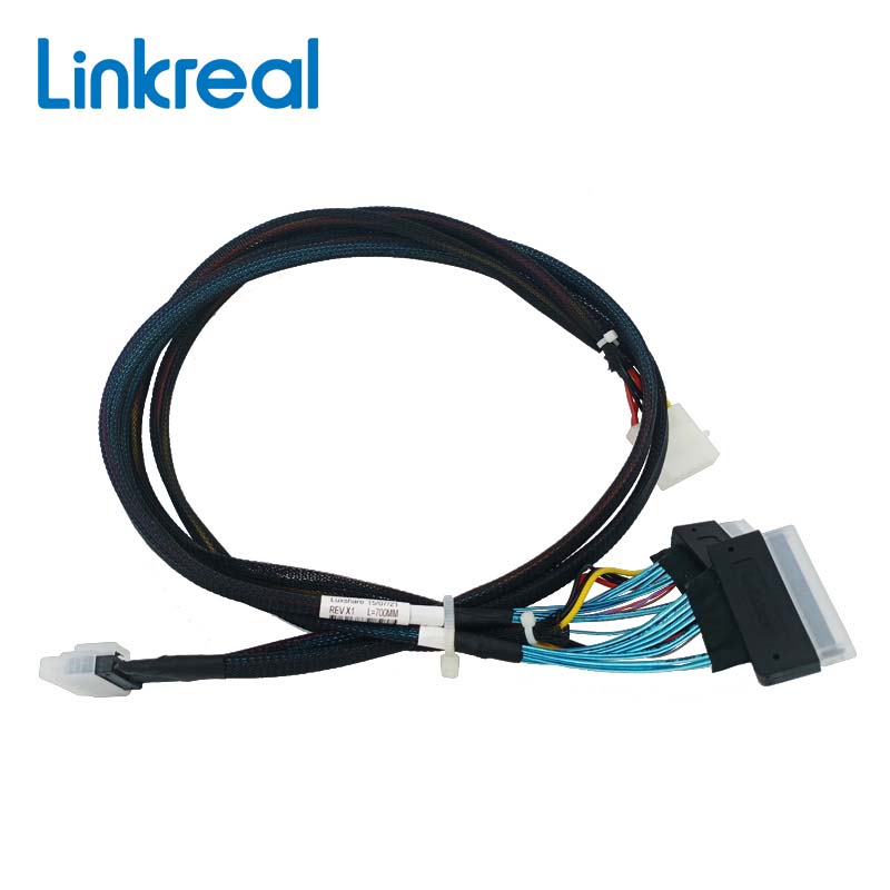 PCIe 4.0 SlimSAS 8i (SFF-8654) to Two U.2 SFF-8639 Cable