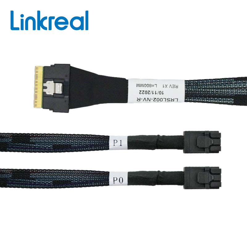 SFF-8643 to SlimSAS SFF-8654 8i Cable For Backplane
