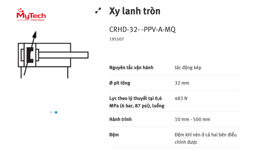 Xy lanh tròn Festo CRHD-32- -PPV-A-MC-S6-3
