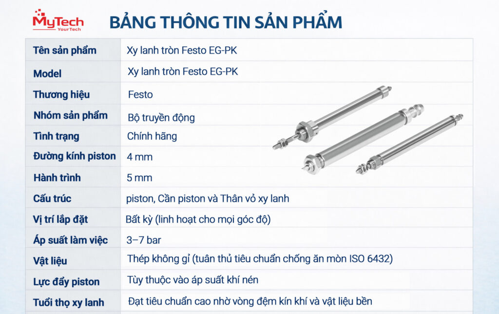 Xy lanh tròn Festo EG-PK-3
