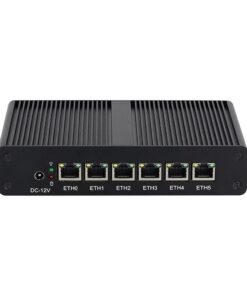 Bộ định tuyến PC Mini fanless Intel pentium 4405u 6x Gigabit Ethernet Wifi 3G 4G LTE khe cắm Sim Windows Linux pfsense
