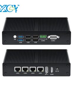 Bộ xử lý Intel PC mini công nghiệp fanless N100 4×2.5G Ethernet i225v RS485 RS232 6x Bộ định tuyến tường lửa Wifi USB Windows Linux