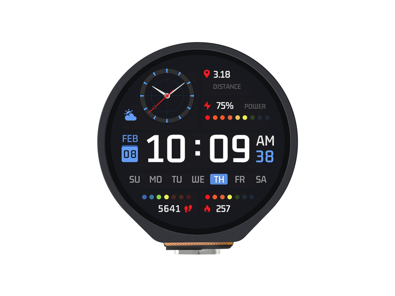 【Chính thức bảo hành】Waveshare Màn hình LCD cảm ứng tròn 1.28inch, bảng phát triển vi điều khiển Rp2040 cho Raspberry Pi/Arduino