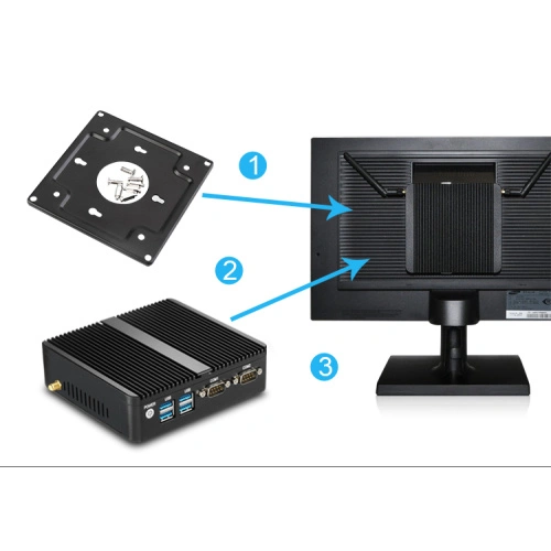 Máy tính mini không quạt J4125 Quad Core Dual Lan - Ảnh 2