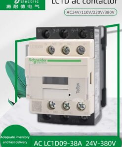 Schneider Contactor 220V AC ba cực Contactor 3 P 3 pha 3 cực 50/60Hz lc1d25 lc1d32 lc1d38 cuộn dây điện áp 24V 110V 220V 380V