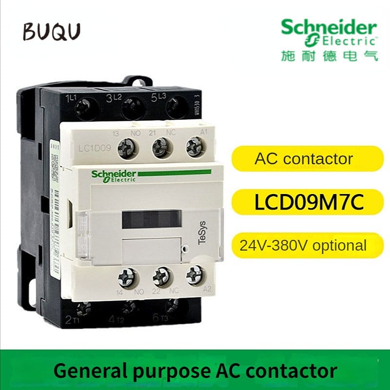 Schneider contactor220v AC ba cực Contactor 3P lc1d09 lc1d12 lc1d18 bc7 f7c m7c cuộn dây điện áp 24V 110V 220V 380V