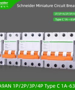 Schneider Electric E9 chuyển đổi không khí TYPE-C 1P/2P/3P/4P hộ gia đình nhỏ ngắt mạch 6A ~ 63A micro-break ea9an