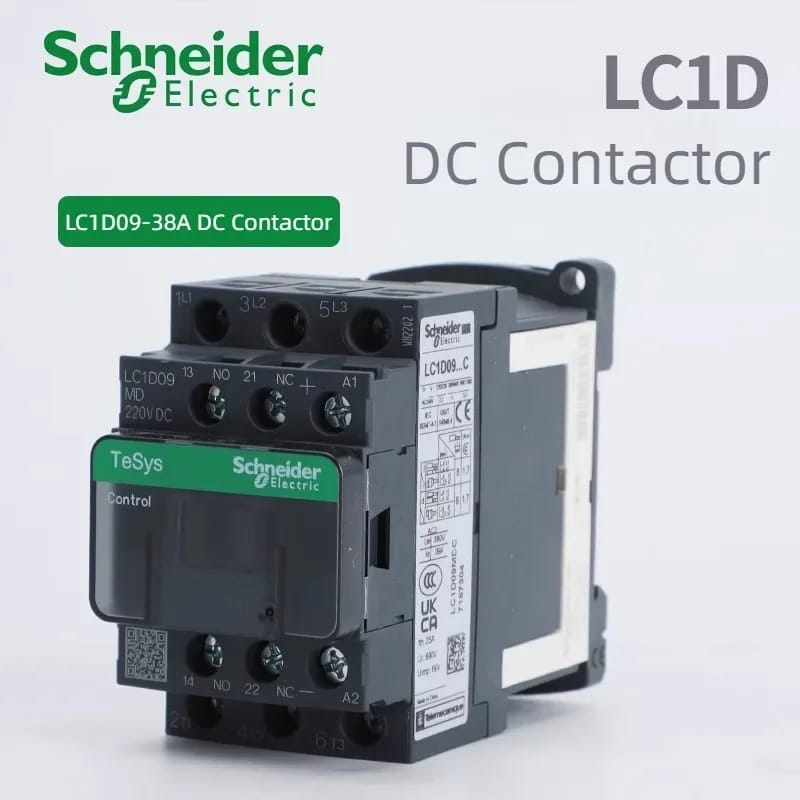 Schneider Electric lc1d09/12/18/25/32/38 BDC EDC fdc MDC điện năng thấp Contactor đen/trắng tùy chọn lc1d DC