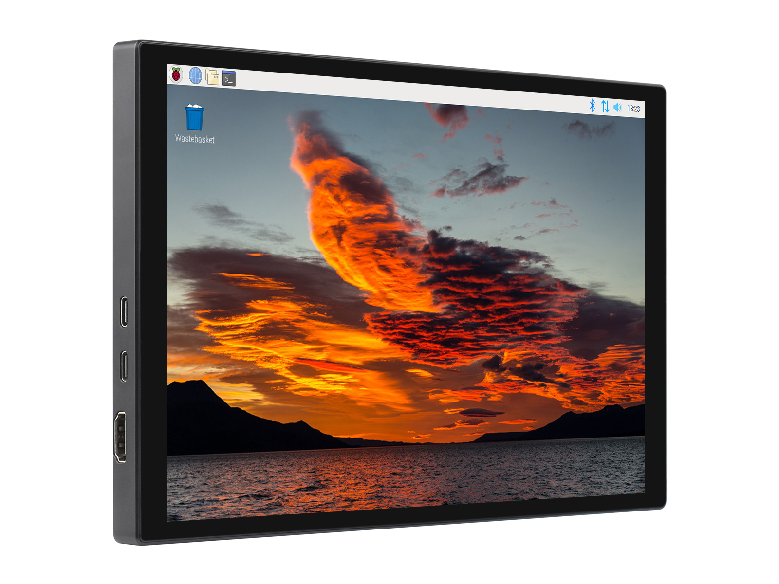 Waveshare 10.1hp-caplcd màn hình cảm ứng điện dung hiển thị, liên kết quang kính cường lực Bảng điều khiển, HDMI cho Raspberry Pi 5/4B/3B