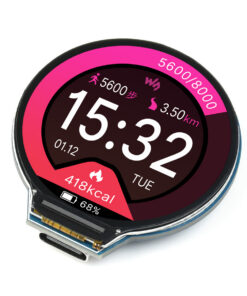 Waveshare 1.28inch Vòng hiển thị Màn hình LCD dựa trên Raspberry Pi rp2040, gia tốc và con quay hồi chuyển cảm biến 264Kb USB Type-C