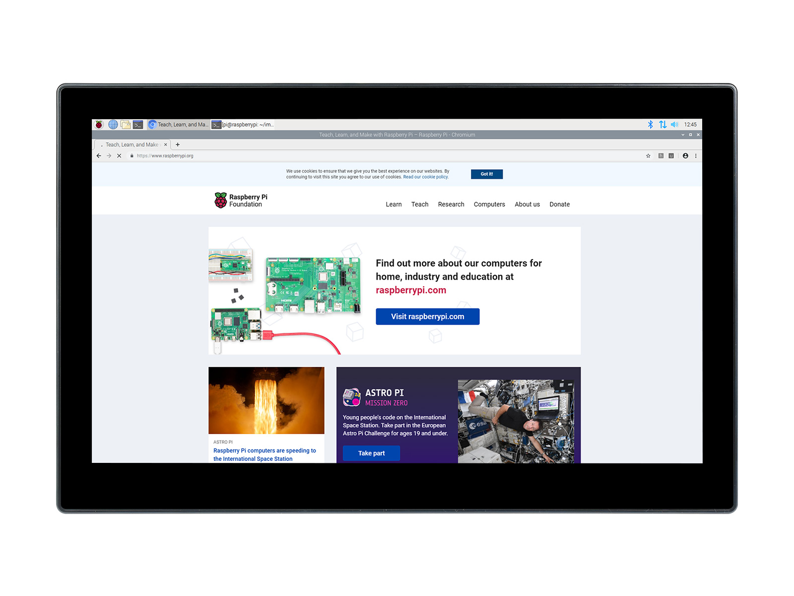 Waveshare 13.3inch mini-máy tính được hỗ trợ bởi Raspberry Pi CM4, màn hình cảm ứng HD, CM4 tùy chọn