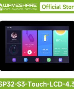 Waveshare ESP32-S3 4.3inch cảm ứng điện dung hiển thị bảng phát triển B, 800 × 480, cảm ứng 5 điểm, bộ xử lý lõi kép 32 bit LX7