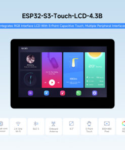 Waveshare ESP32-S3 4.3inch cảm ứng LCD ban phát triển Loại B, 800 × 480, 5-điểm cảm ứng, 32-bit LX7 Dual-core Bộ vi xử lý
