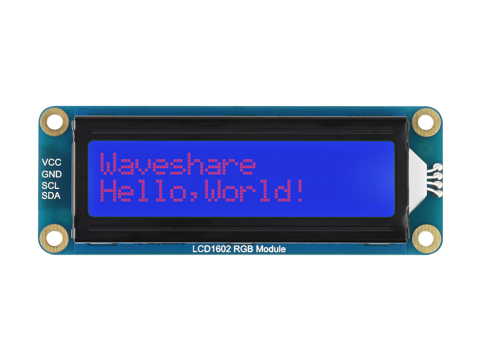 Waveshare LCD1602 RGB module, 16x2characters LCD, RGB đèn nền, 3.3V/5V, I2C xe buýt, có thể điều chỉnh RGB đèn nền màu