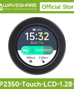 Waveshare rp2350 bảng MCU, với màn hình LCD cảm ứng tròn 1.28inch, thiết kế kiến trúc kép và kiến trúc kép, 240 × 240 pixel, màu 65k, IPS