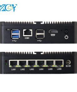 Xcy Bộ định tuyến PC Mini fanless Bộ xử lý Intel Celeron j6412 thế hệ 12 6x Intel i226v 2.5g LAN hỗ trợ Windows Linux pfsense