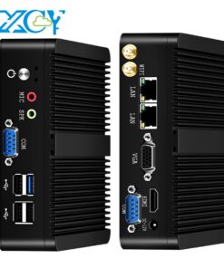 Xcy fanless Mini PC Intel Celeron J1900 Quad-Cores 2.0Ghz 2X RS232 2X Lan Windows 10 Linux nhúng IOT máy tính công nghiệp
