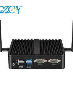 Xcy fanless mini pc intel celeron j4125 bốn màu lan gbe kép 2x RS-232 cổng nối tiếp 6x usb nhúng ipc hỗ trợ wifi 4g lte