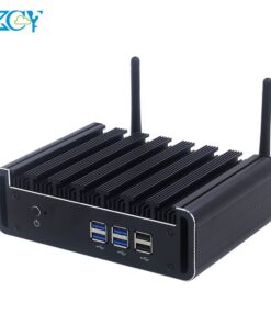 Xcy fanless Mini PC Intel Core i7 5500U i5 5200U i3 5005U Gigabit Ethernet VGA màn hình 8X USB hỗ trợ wifi Windows Linux