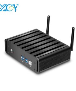 Xcy fanless Mini PC Intel Core i7 5500U Windows Linux HDMI VGA Wifi Gigabit Ethernet 8x cổng USB HTPC máy khách máy tính công nghiệp mỏng