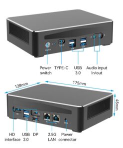 Xcy Mini PC 12th Gen Intel Core i9-12900H 14 lõi lên đến 5.0Ghz DDR4 M.2 NVMe SSD wifi6 4K đầu ra Windows 10/11