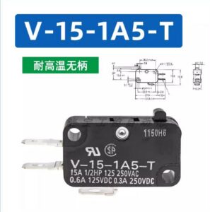 micro switch v-15 công tắc hành trình v15 v-15-1a5-t limit switch 15a công tắc vi mô chịu nhiệt micro switch công nghiệp