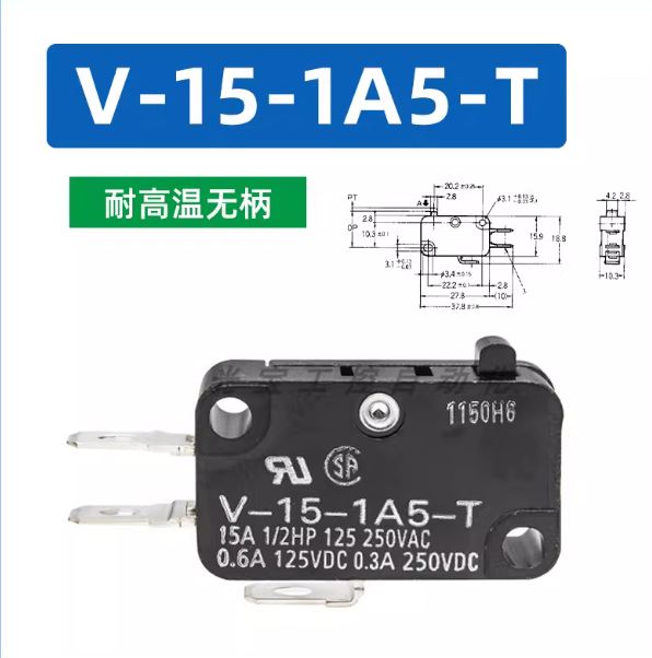 micro switch v-15 công tắc hành trình v15 v-15-1a5-t limit switch 15a công tắc vi mô chịu nhiệt micro switch công nghiệp