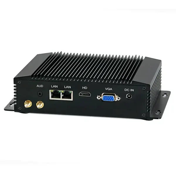 Máy tính công nghiệp không quạt với 2955U/ I3 4010Y, 2 x COM, 2 x RJ45 Dòng IPC-IM08