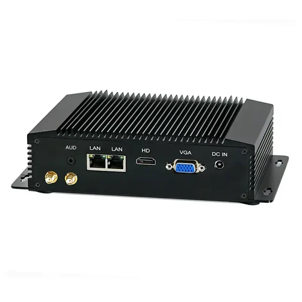 Máy tính công nghiệp không quạt với Celeron J4125, 2 x COM, 2 x RJ45 Dòng IPC-IM10