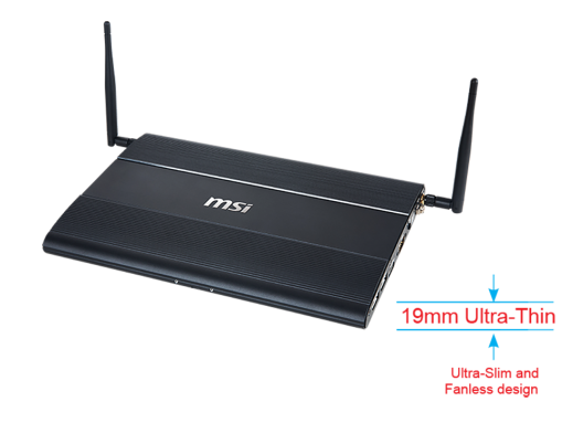 Máy tính hộp không quạt siêu mỏng và nhẹ với nền tảng Intel® Apollo Lake
