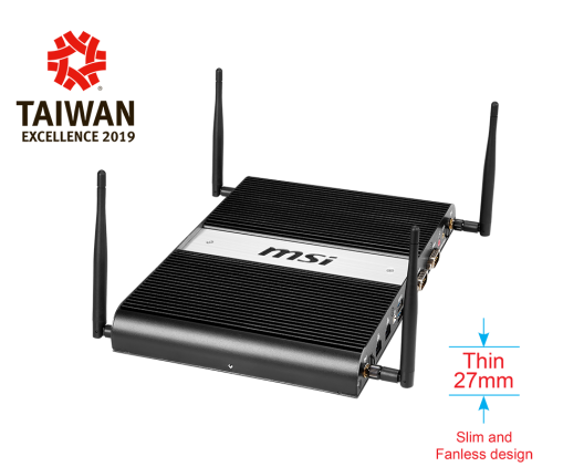 Máy tính hộp mỏng không quạt với Intel ® Whiskey Lake ULT