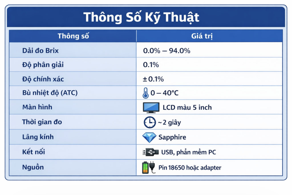 Thông số kỹ thuật của LICHEN LC-DRT-94B