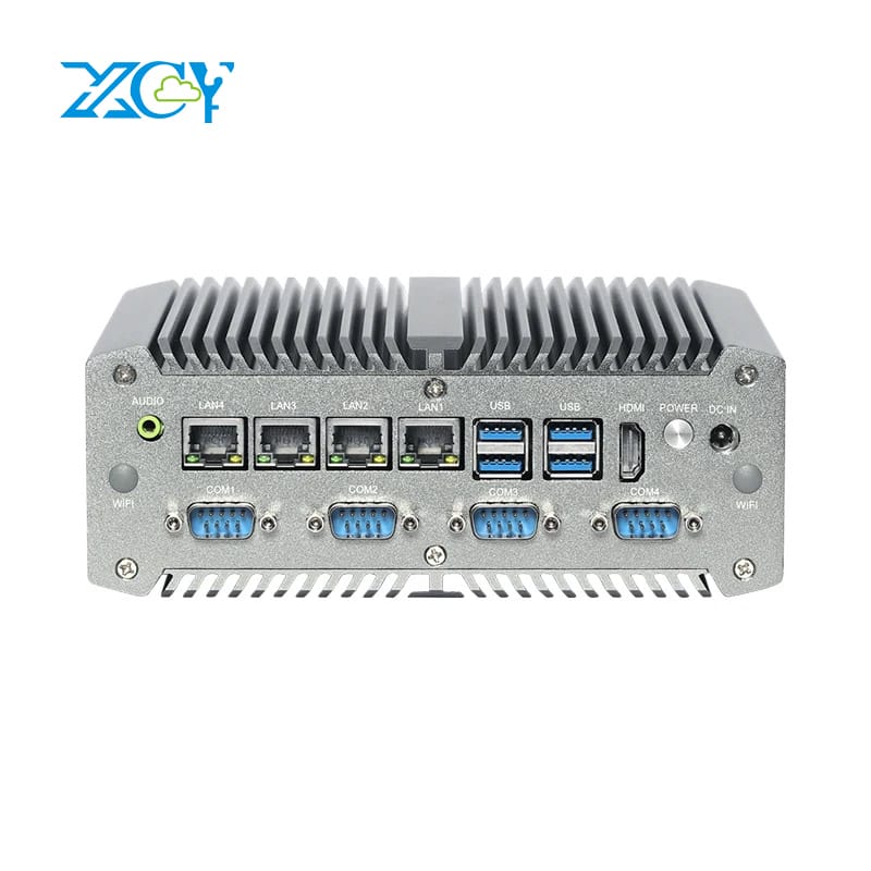 DC9V-36V máy tính PC mini công nghiệp fanless I7 10510u 4x Ethernet POE 6x Com 16X GPIO 8X USB LVDS Wifi 4G LTE Windows Linux