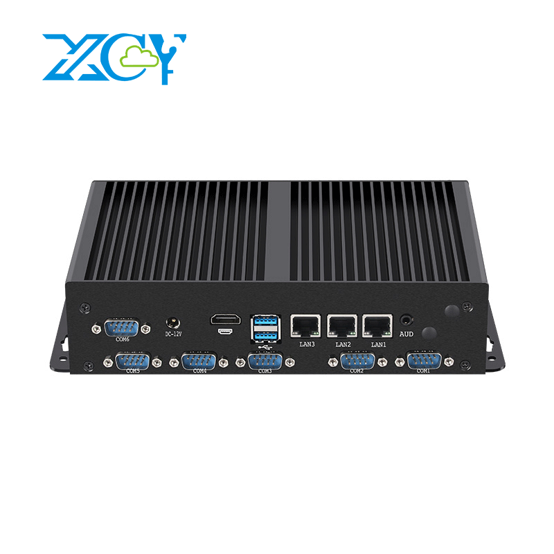 Fanless IOT i7-1165G7 Intel PC Mini Thiết bị mở rộng 6x Com RS232 RS485 3x Lan khe cắm Sim 4G 5G Wifi Win10/11 Linux GPIO LVDS